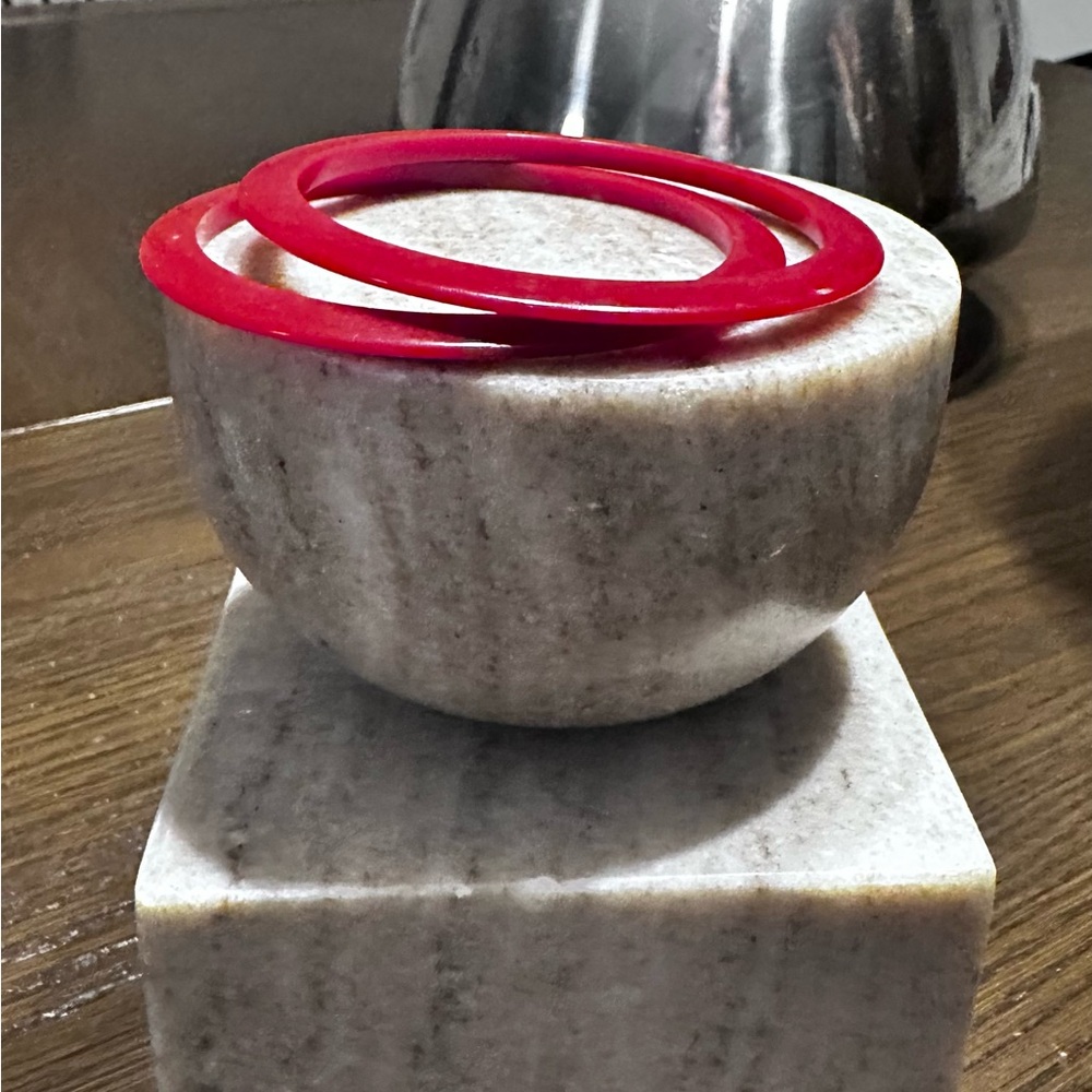 VINTAGE RED BAKELITE BANGLES